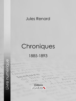 cover image of Chroniques 1885-1893